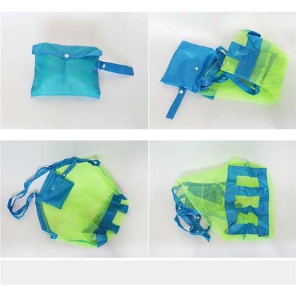 2 Pack Extra Large Mesh Beach Bag Childrens' Toy Storage Swimming Equipment Bag - Picture 5 of 8